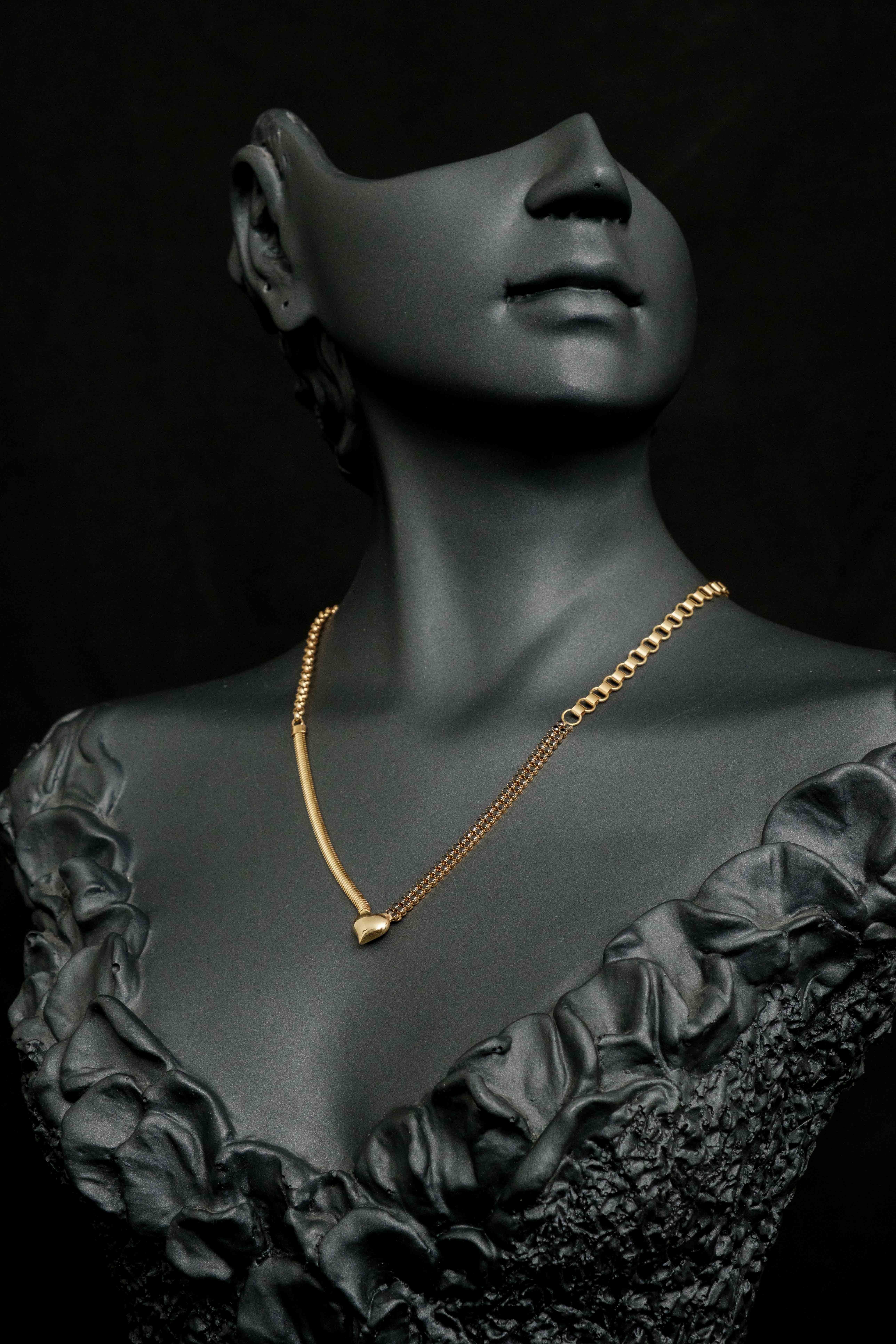 Dört Varyant Zincir Kalpli Gerdanlık